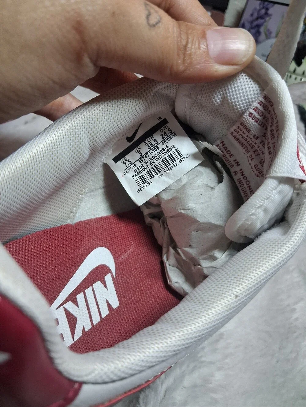 Nike Classic Cortez White with Red Swoosh